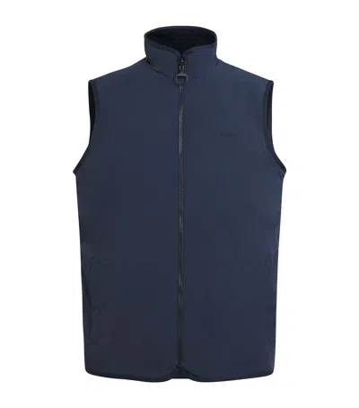 Barbour Reversible Fleece Gilet In Blue