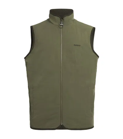 Barbour Reversible Fleece Gilet In Green