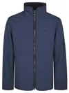 Barbour Logo Embroidered Reversible Fleece Jacket In Blue