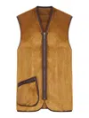 Barbour Reversible Fleece Vest With Zip In Blue