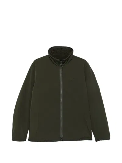 Barbour Reversible Fleece Zip-up Jacket In Green