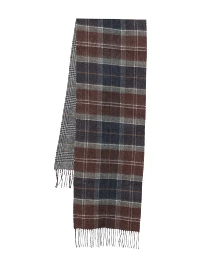 Barbour Reversible Fringed Scarf In Multi