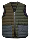 Barbour Reversible Quilted Panelled Gilet In Green