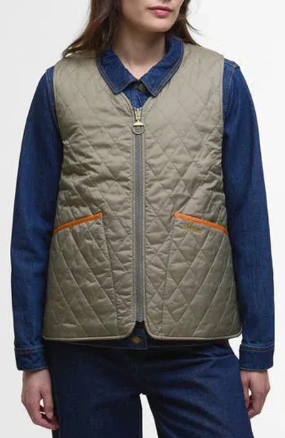 Barbour Reversible Quilted Vest In Green