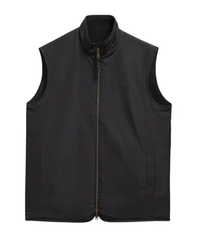 Barbour Reversible Stand Collar Gilet In Black