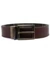 Barbour Buckle Leather Belt In Green