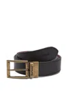 Barbour Reversible Tartan Buckle Belt In Brown