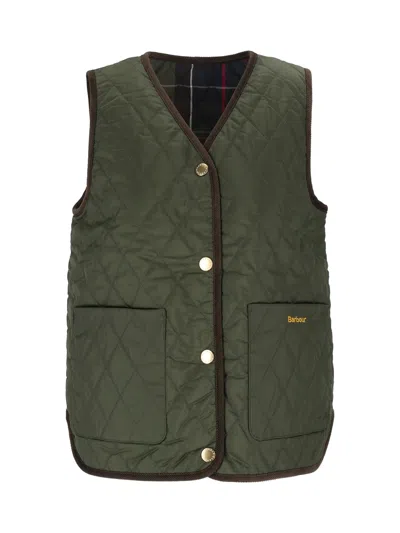 Barbour Reversible Ttn Quilted Liner In Green