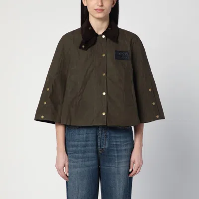 Barbour Reversible Waterproof Jacket Clover  X Erdem In Beige