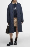 Barbour Rhea Longline Quilted Coat In Multi