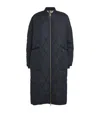 Barbour Rhea Longline Quilted Coat In Navy