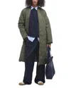 Barbour Rhea Womens Quilted Coat In Deep Olive/ancient Tartan
