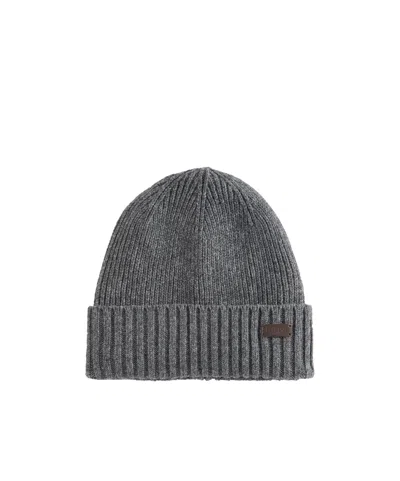 Barbour Rib Knit Beanie In Gray