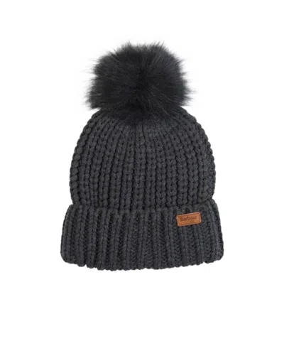 Barbour Rib Knitted Hat In Gray
