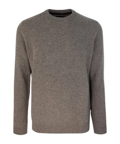 BARBOUR BARBOUR CHECKED-PANEL CREWNECK JUMPER