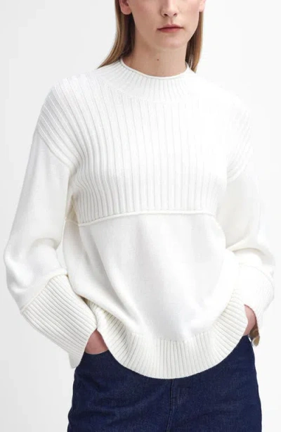 Barbour Andi Knitted Jumper Sweater In White