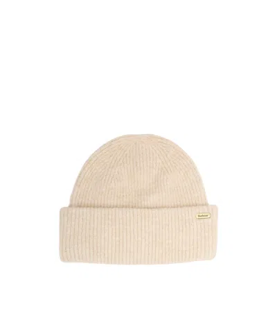 Barbour Ribbed Knit Beanie In Neutral