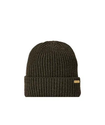Barbour Ribknit Beanie In Green