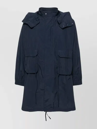 Barbour Detachable-hood Ripstop Parka In Blue