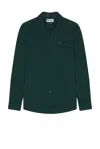 Barbour Robertson Tailored Herringbone Shirt In Evergreen