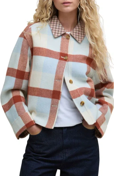 Barbour Robyn Wool Blend Shirt Jacket In Blue