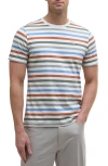 Barbour Rokeby Mens Yarn Dye Stripe T-shirt In White