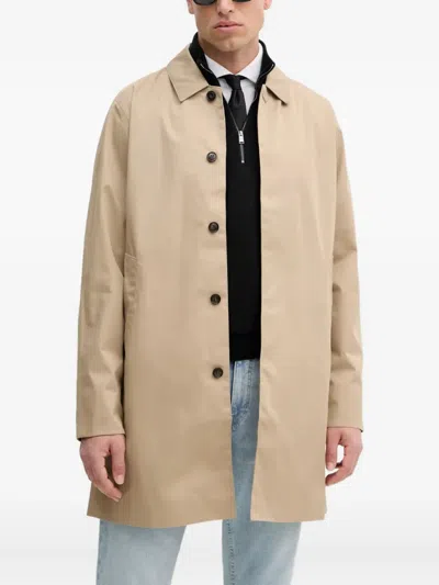 Barbour Rokig Button-fastening Coat In Neutral