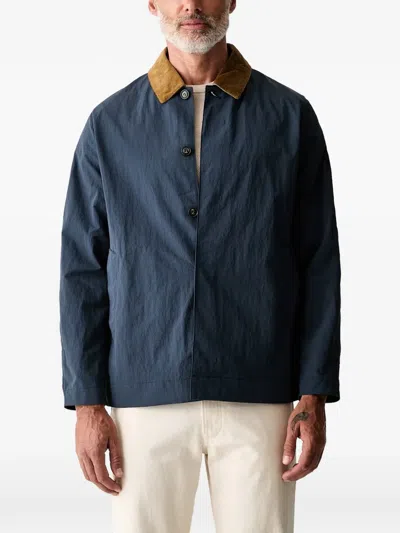 Barbour Rokig Corduroy-collar Jacket In Blue