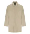 Barbour Structured Coat With Long Sleeves And Side Pockets In Beige