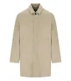 Barbour Structured Coat With Long Sleeves And Side Pockets In Beige