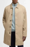 Barbour Long Collared Jacket Lorden Side Pockets In Neutral