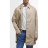 Barbour Structured Coat With Long Sleeves And Side Pockets In Washed Stone