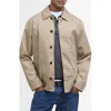 Barbour Short Regular Fit Rokig Waterproof Jacket In Washed Stone
