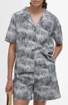 Barbour Romy Short Sleeve Button-up Shirt In Monochrome Print