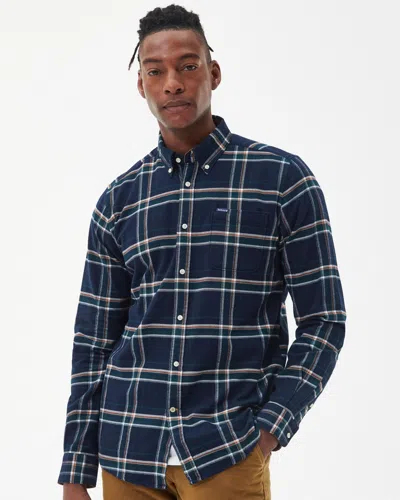 Barbour Ronan Tailored Check Mens Shirt In Blue