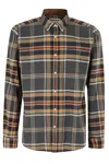 Barbour Ronan Checked Button-down Shirt In Grey Marl