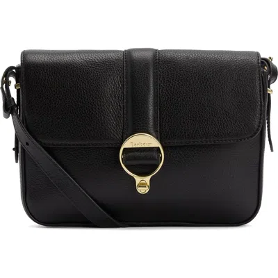 Barbour Rosa Leather Crossbody Bag In Black