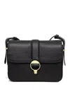 Barbour Rosa Lether Crossbody Bag In Black