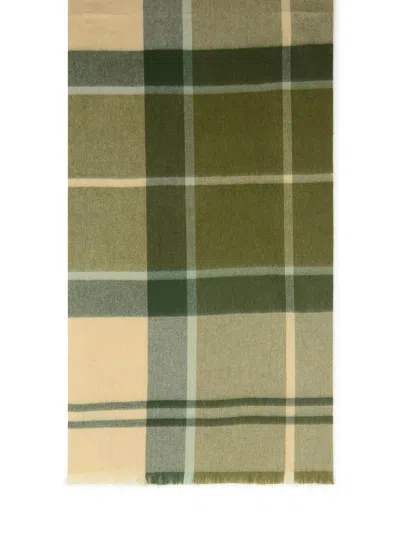 Barbour Rosefield Green Wool Scarf