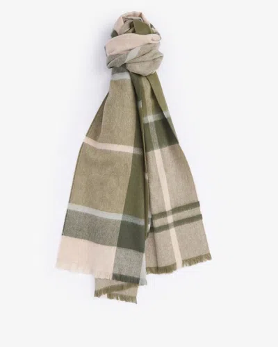 Barbour Rosefield Tartan Scarf Accessories In Gray