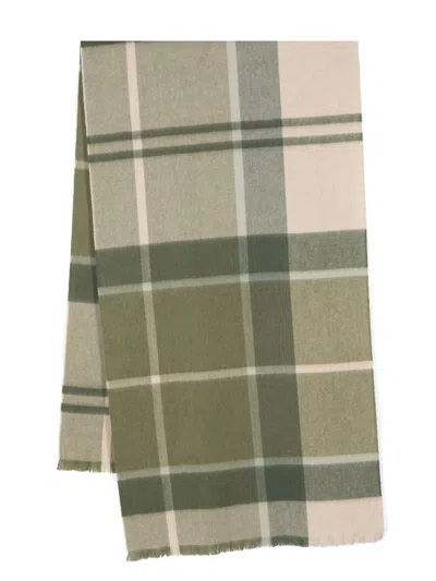 Barbour Rosefield Tartan Scarf In Green