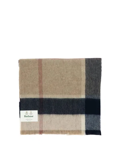 Barbour Rosefield Tartan Scarf In Beige