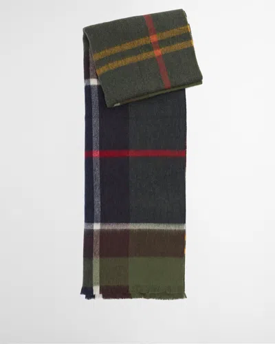 Barbour Rosefield Tartan Wool Scarf In Multi