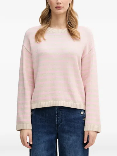 Barbour Rosie Striped Sweater In Pink