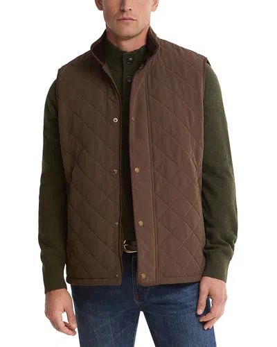 Barbour Rosley Polar Quilt Button Gilet In Brown