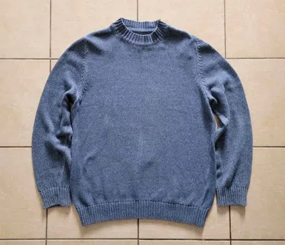 Pre-owned Barbour Rothay Crew Knit Sweater Japan Collection In Blue/gray