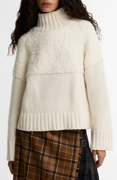 Barbour Rothley Mock Neck Sweater In White