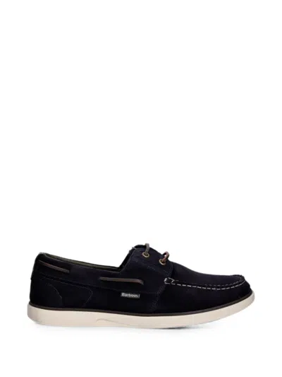 Barbour Rothley Suede Boat Shoes In Multi