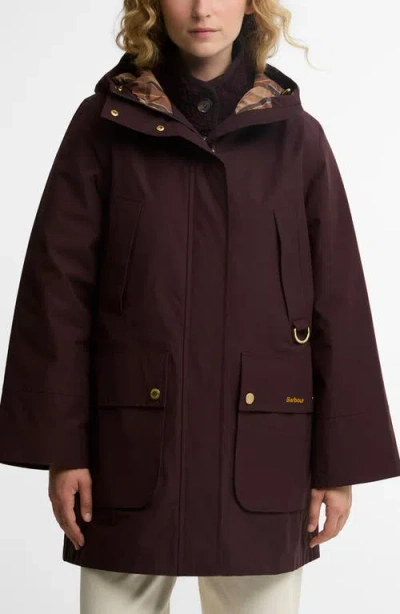 Barbour Rotsea Waterproof Jacket In Burgundy