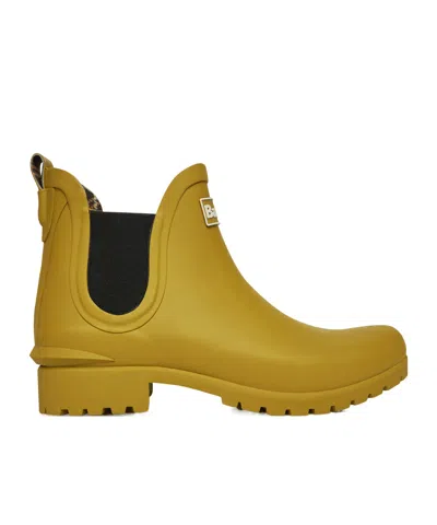 Barbour Round-toe Ankle Boots In Yellow